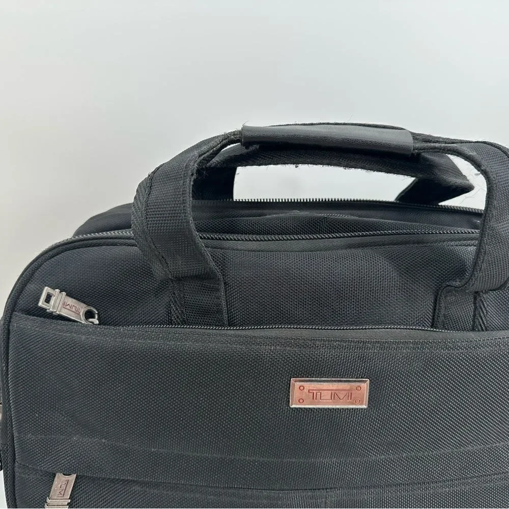 Tumi Organizer Portfolio Briefcase Laptop Bag Black Travel Bag Flawed